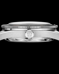 41 mm, steel on leather strap