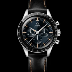 39.7 mm, steel on leather strap