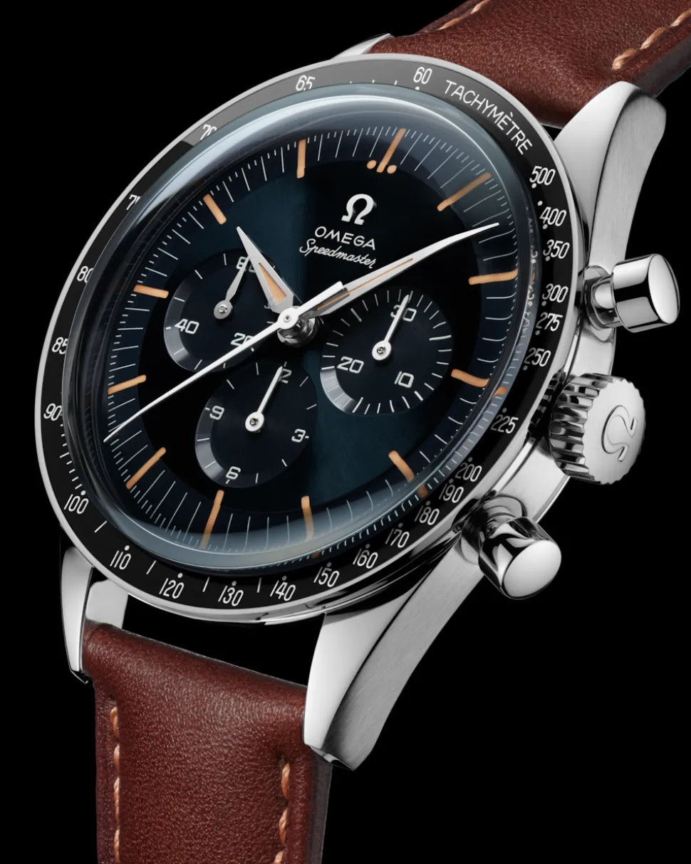 39.7 mm, steel on leather strap