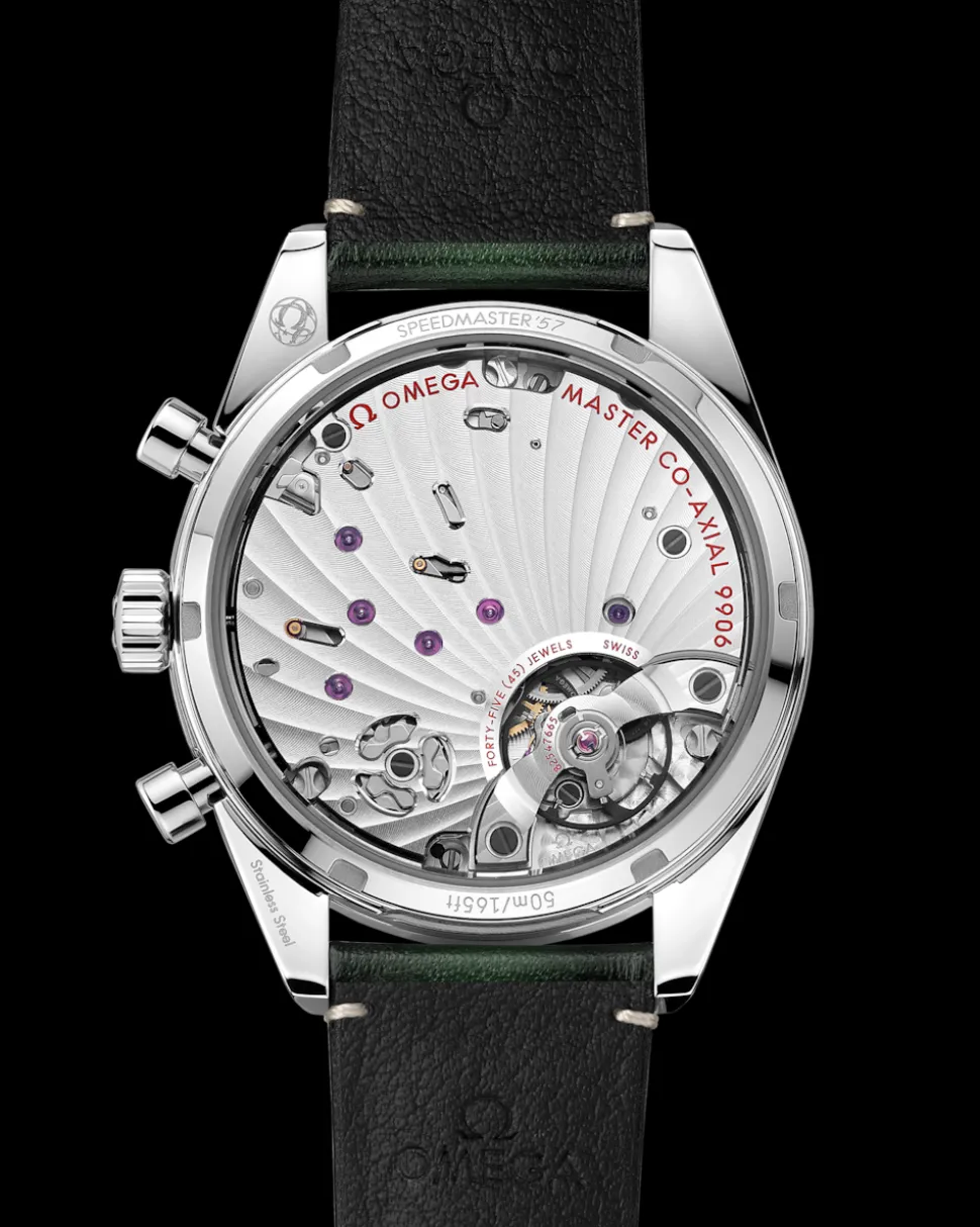 40.5 mm, steel on leather strap