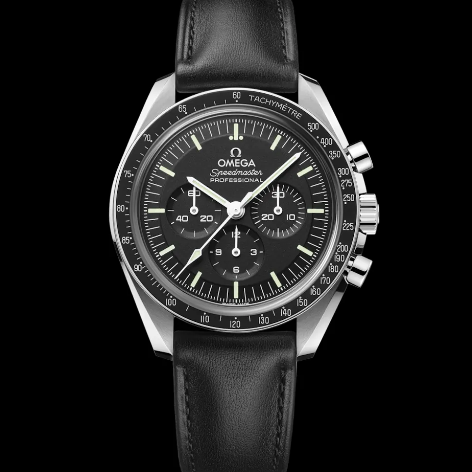 42 mm, steel on leather strap