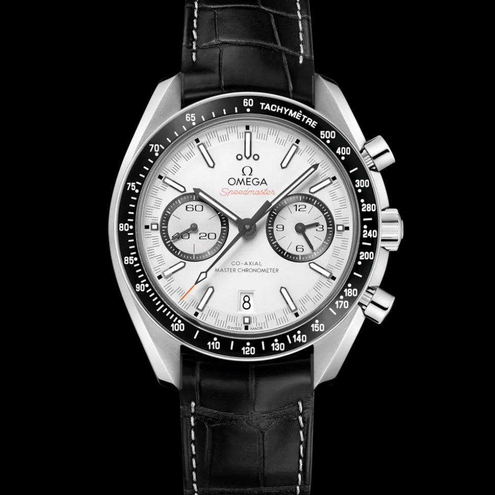 44.25 mm, steel on leather strap