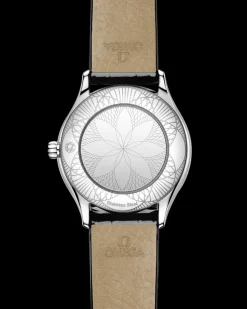 26 mm, steel on leather strap