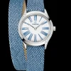 26 mm, steel on leather strap