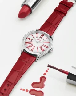36 mm, steel on leather strap