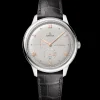 41 mm, steel on leather strap