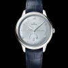 41 mm, steel on leather strap