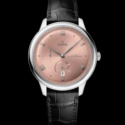 41 mm, steel on leather strap