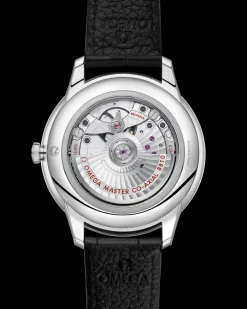 41 mm, steel on leather strap