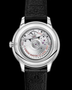 41 mm, steel on leather strap