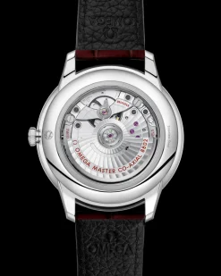 41 mm, steel on leather strap