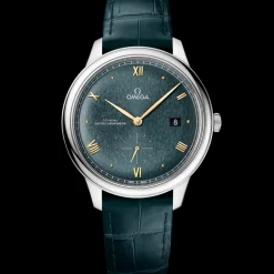 41 mm, steel on leather strap
