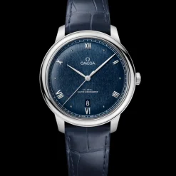 40 mm, steel on leather strap