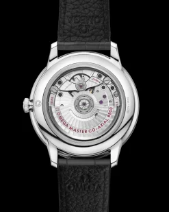 40 mm, steel on leather strap