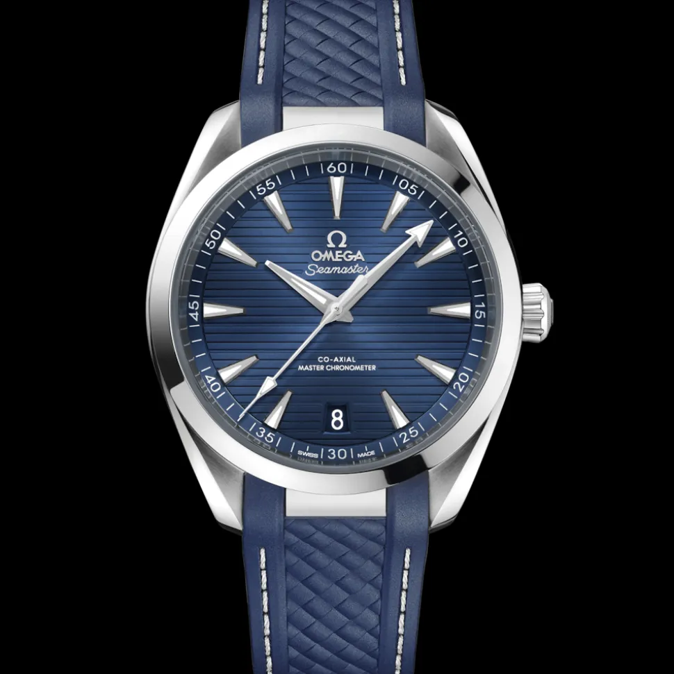 41 mm, steel on rubber strap