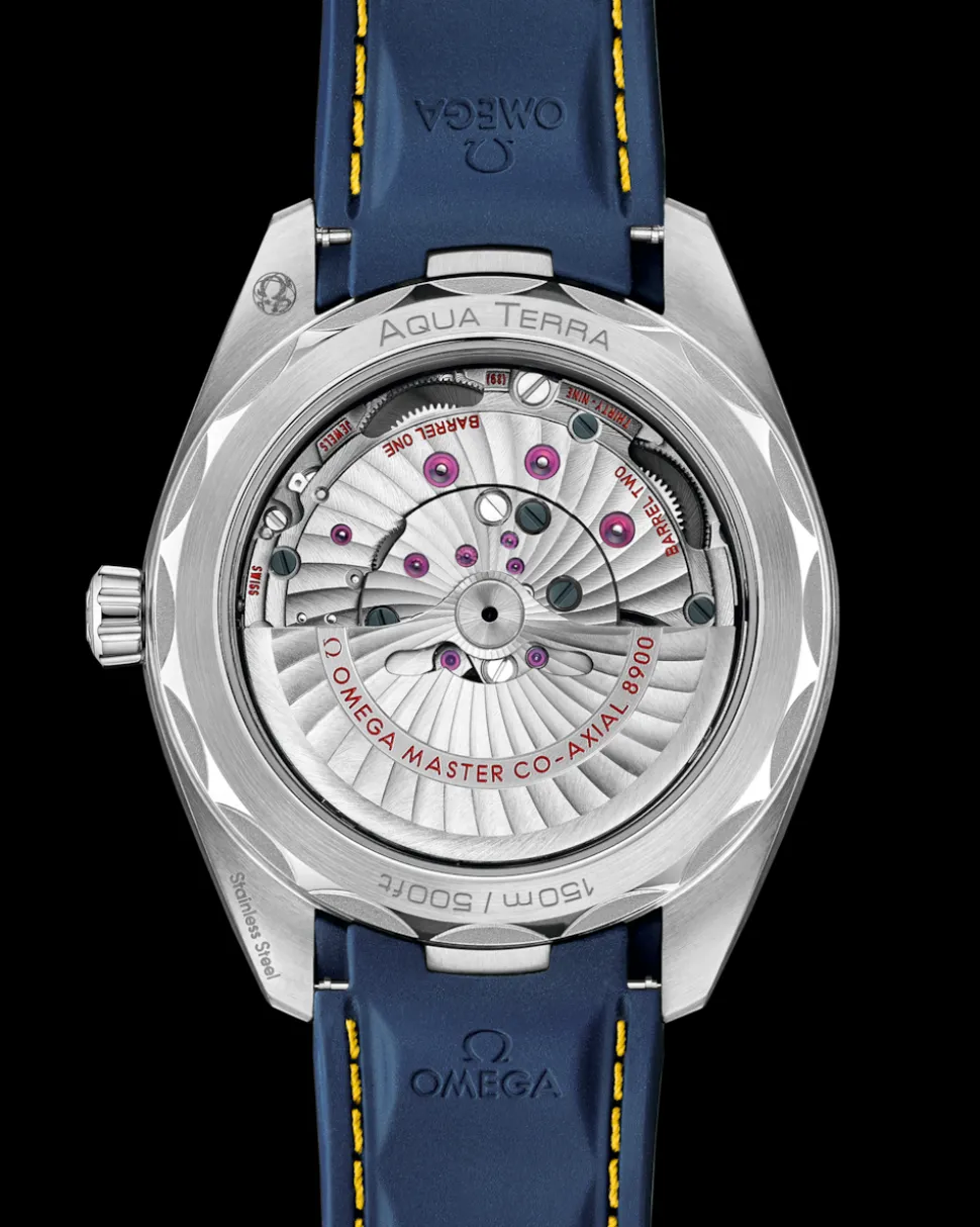 41 mm, steel on rubber strap