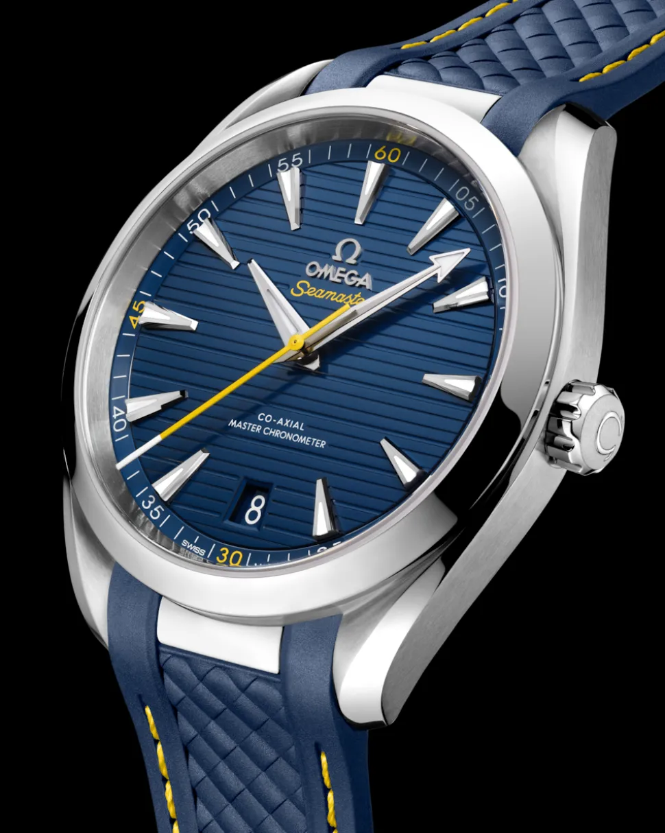 41 mm, steel on rubber strap