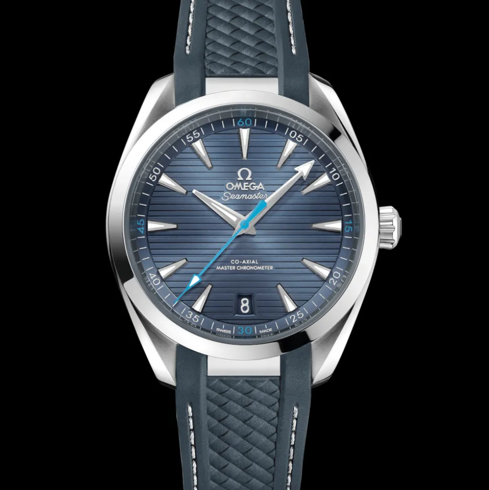 41 mm, steel on rubber strap