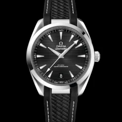 41 mm, steel on rubber strap