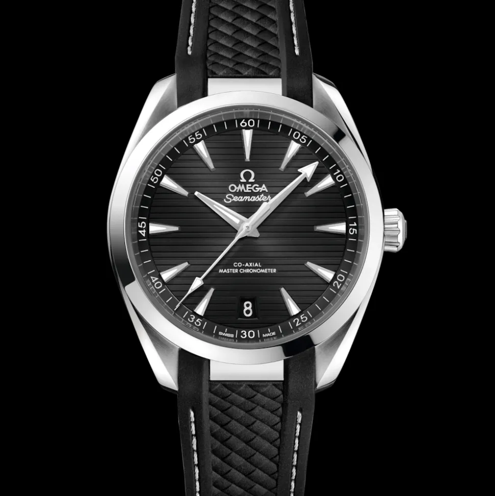 41 mm, steel on rubber strap