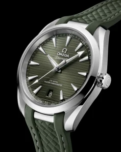38 mm, steel on rubber strap