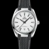 38 mm, steel on rubber strap