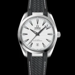 38 mm, steel on rubber strap