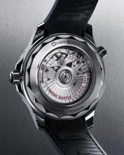 42 mm, steel on rubber strap