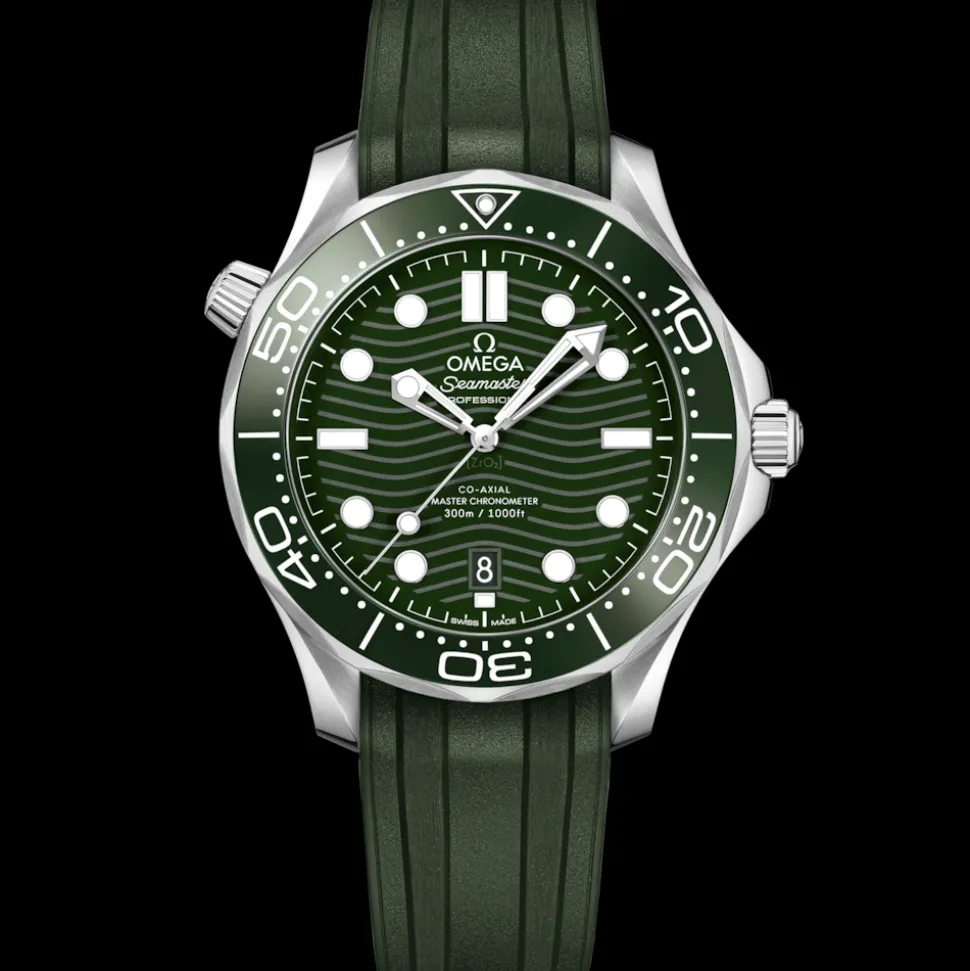 42 mm, steel on rubber strap