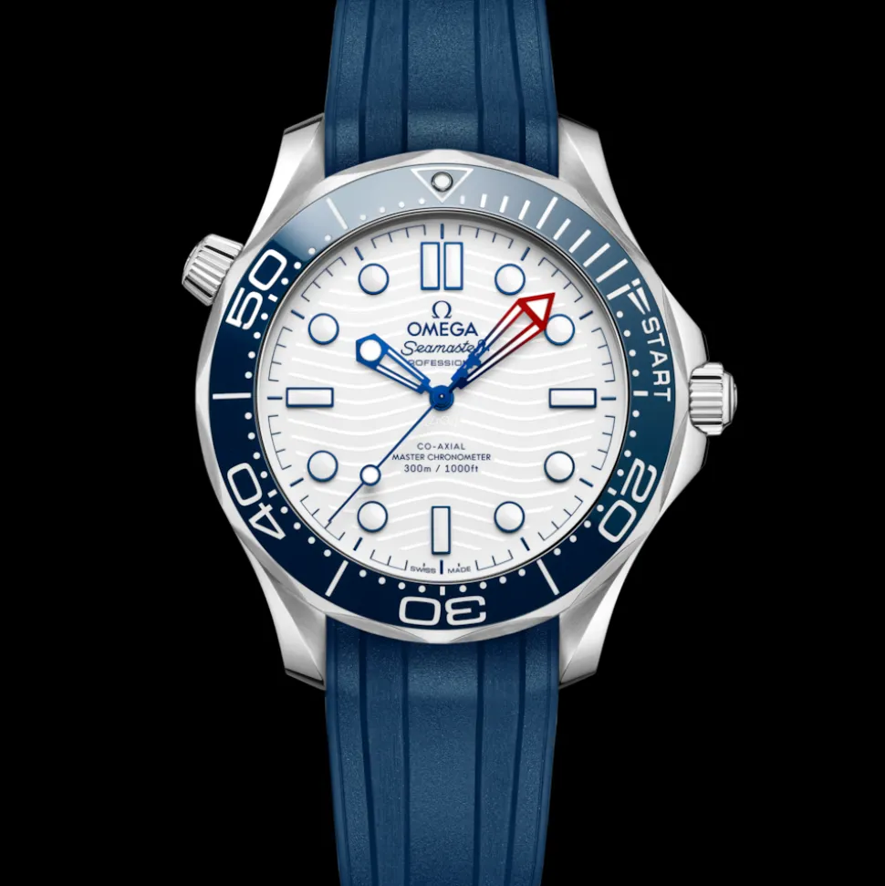 42 mm, steel on rubber strap