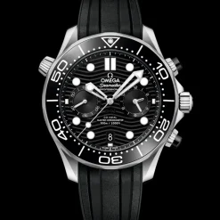 44 mm, steel on rubber strap