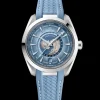 43 mm, steel on rubber strap