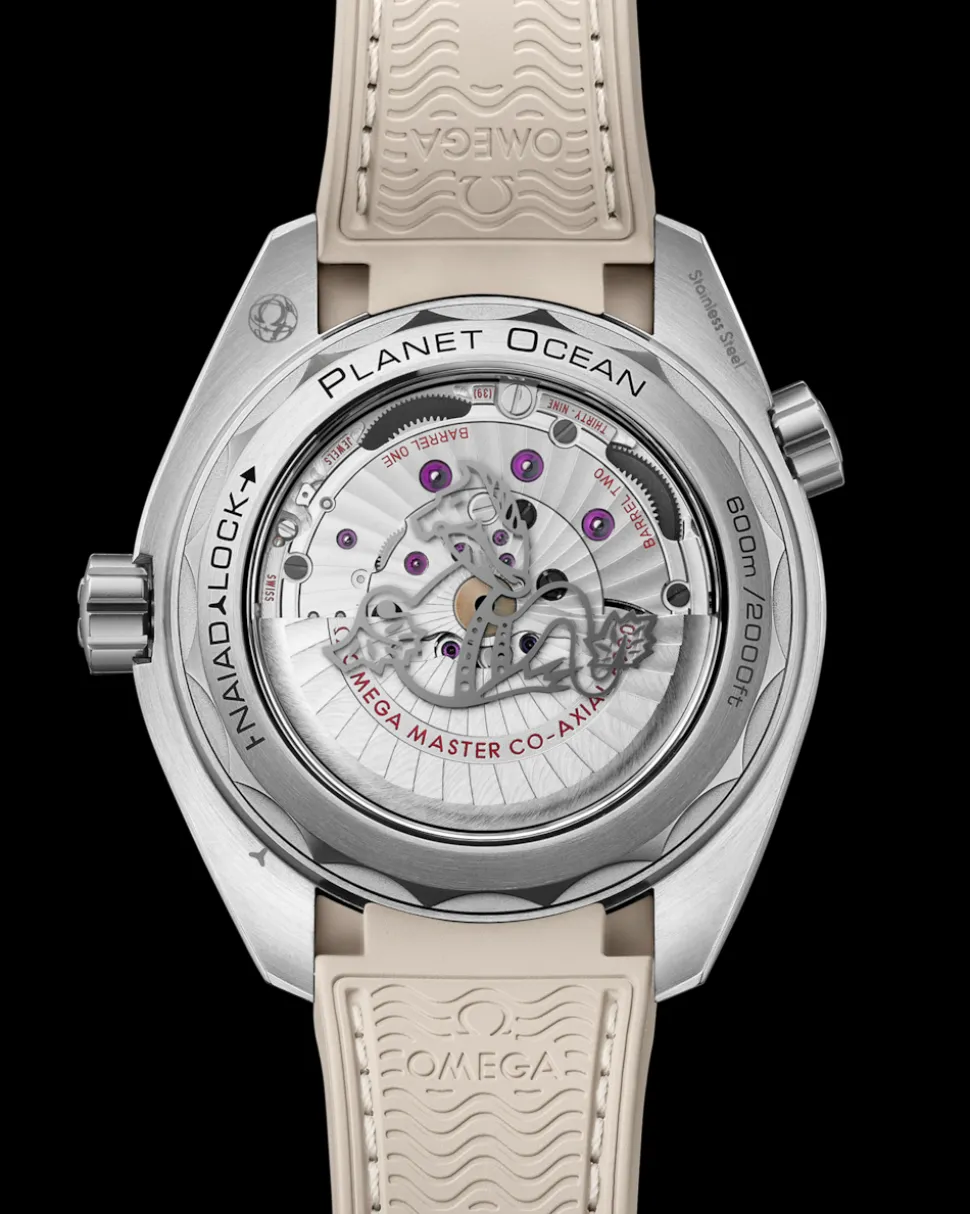43.5 mm, steel on rubber strap
