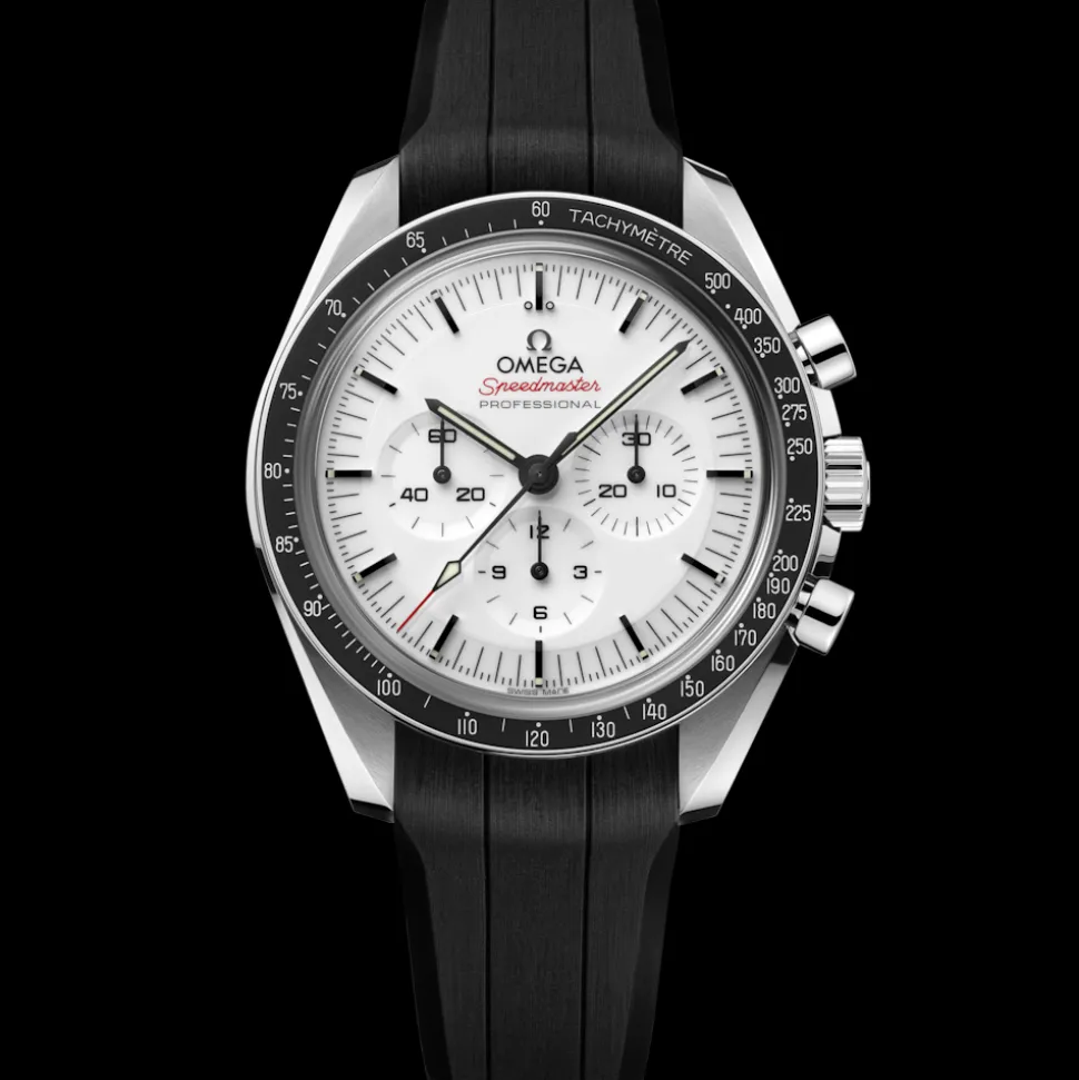 42 mm, steel on rubber strap