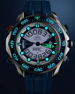 46.75 mm, titanium on rubber strap