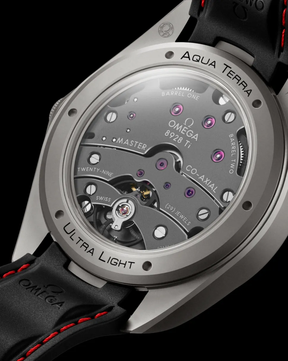 41 mm, titanium on rubber strap