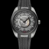 43 mm, titanium on rubber strap