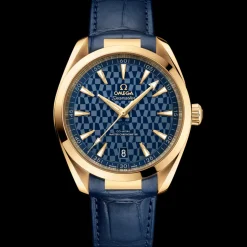 41 mm, yellow gold on leather strap