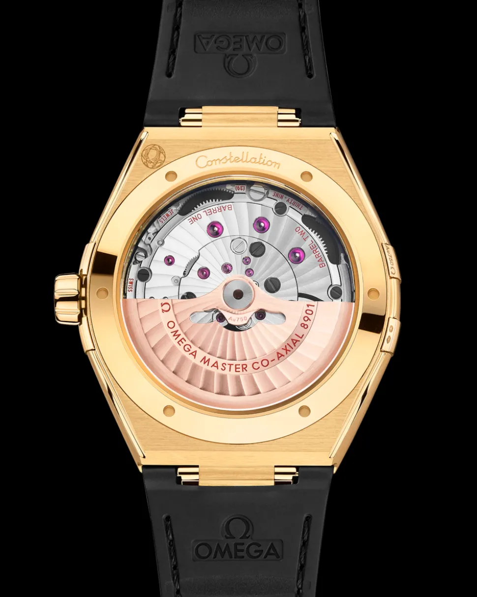 41 mm, yellow gold on leather strap