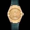29 mm, yellow gold on leather strap