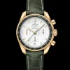 38 mm, yellow gold on leather strap