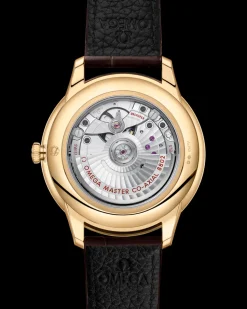 41 mm, yellow gold on leather strap