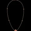 Necklace, 18k red gold, carnelian