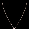 Necklace, 18k red gold, diamonds