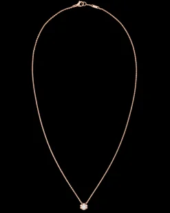 Necklace, 18k red gold, diamonds