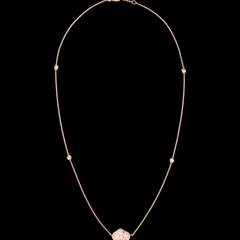 Necklace, 18k red gold, opale