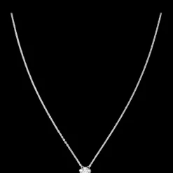 Necklace, 18k white gold, diamonds