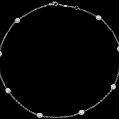 Necklace, 18k white gold, diamonds