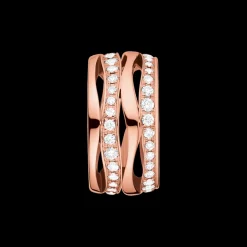Pendant, 18k red gold, diamonds