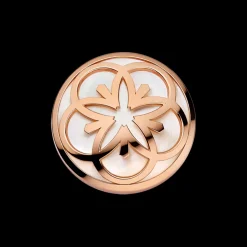 Pendant, 18k red gold, mother‑of‑pearl